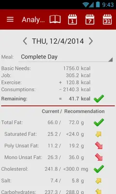 Calories! android App screenshot 6