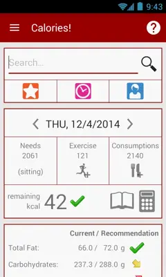 Calories! android App screenshot 7